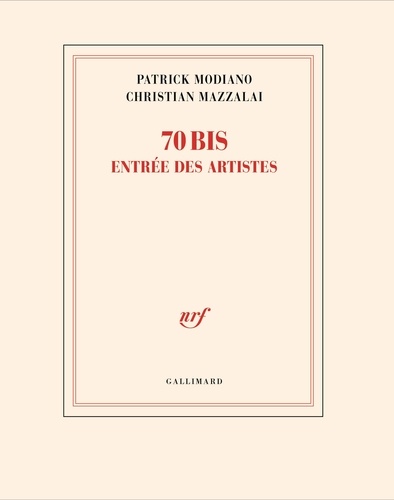 Couverture du livre ~ 70 bis, entrée des artistes